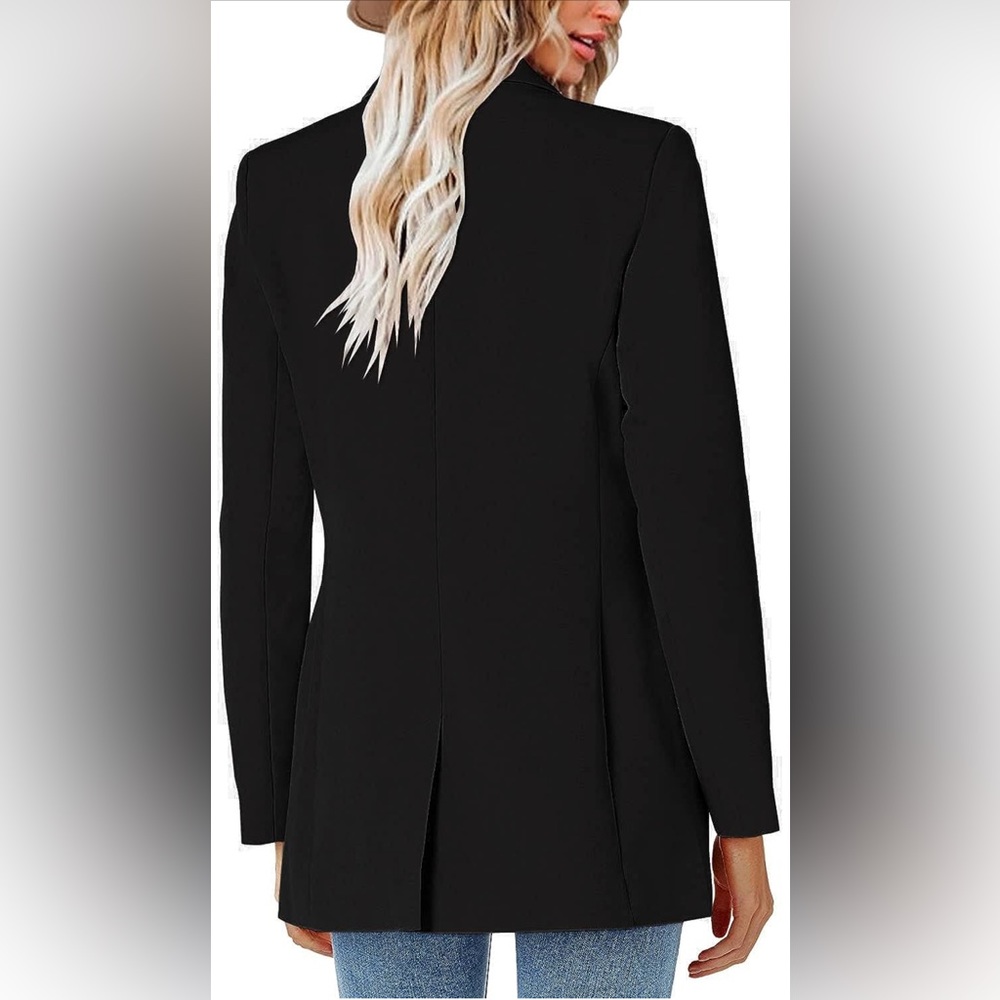 SMALL Womens Oversized Casual Blazers Open Front Long Sleeve Work Office Jacket - Picture 3 of 5
